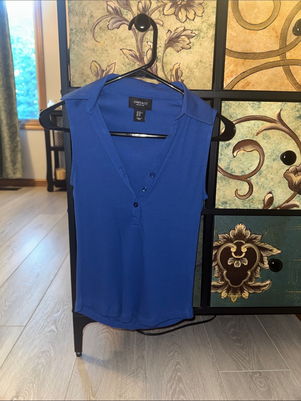 Jones & Co Royal Blue Sleeveless Polo Camisole